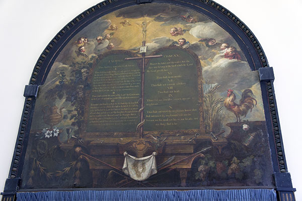 Batoni altarpiece inside the Church of the Blessed Virgin Mary.